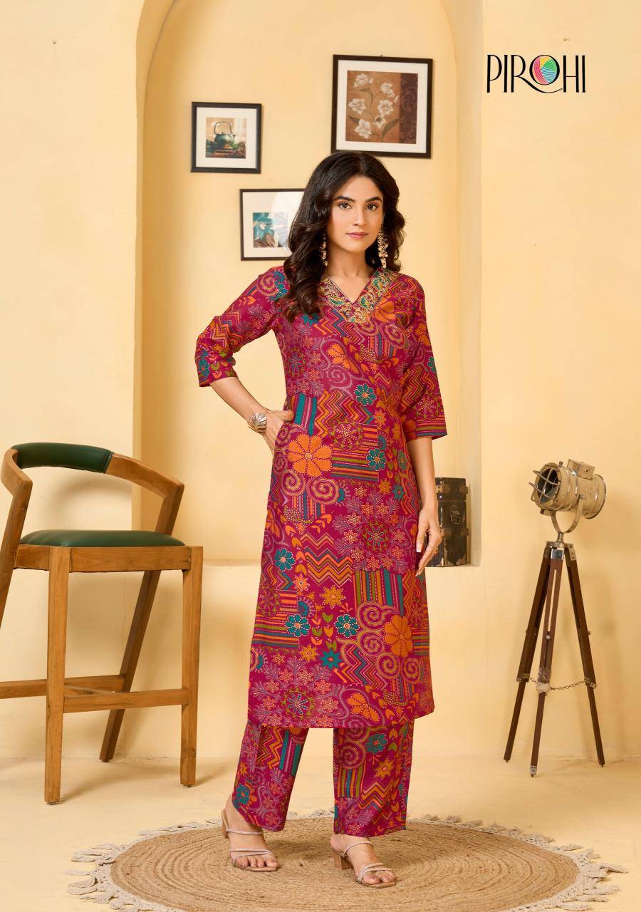 Pirohi krishi vol 1 coord set Latest Kurti designs for wholesale